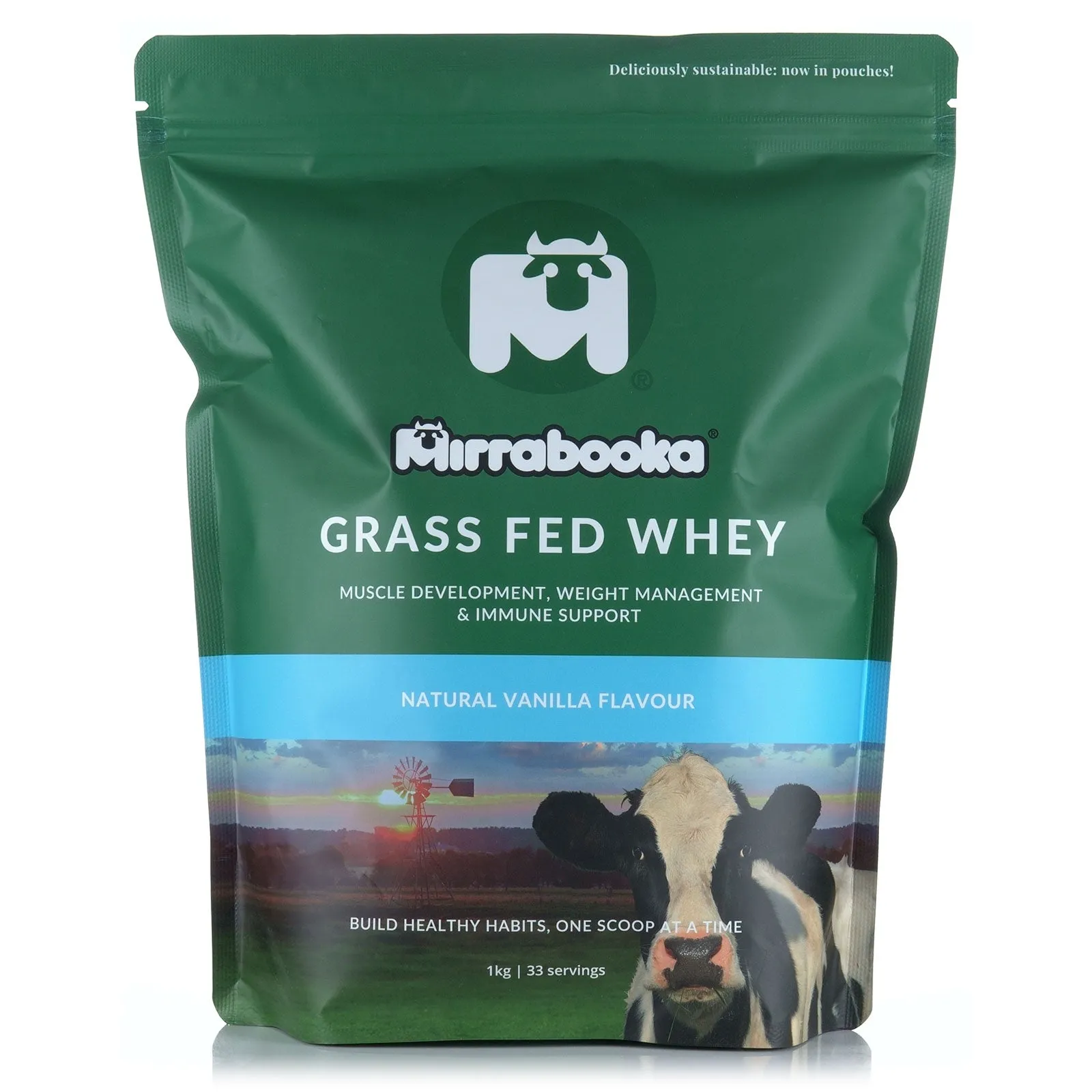 Grass Fed Whey Protein Vanilla 1kg (33 servings)