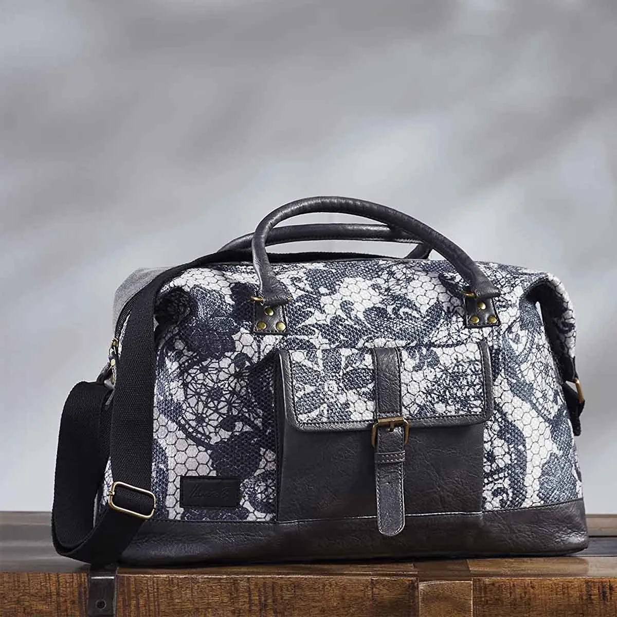 Grey Vine Duffle Bag For Men & Women