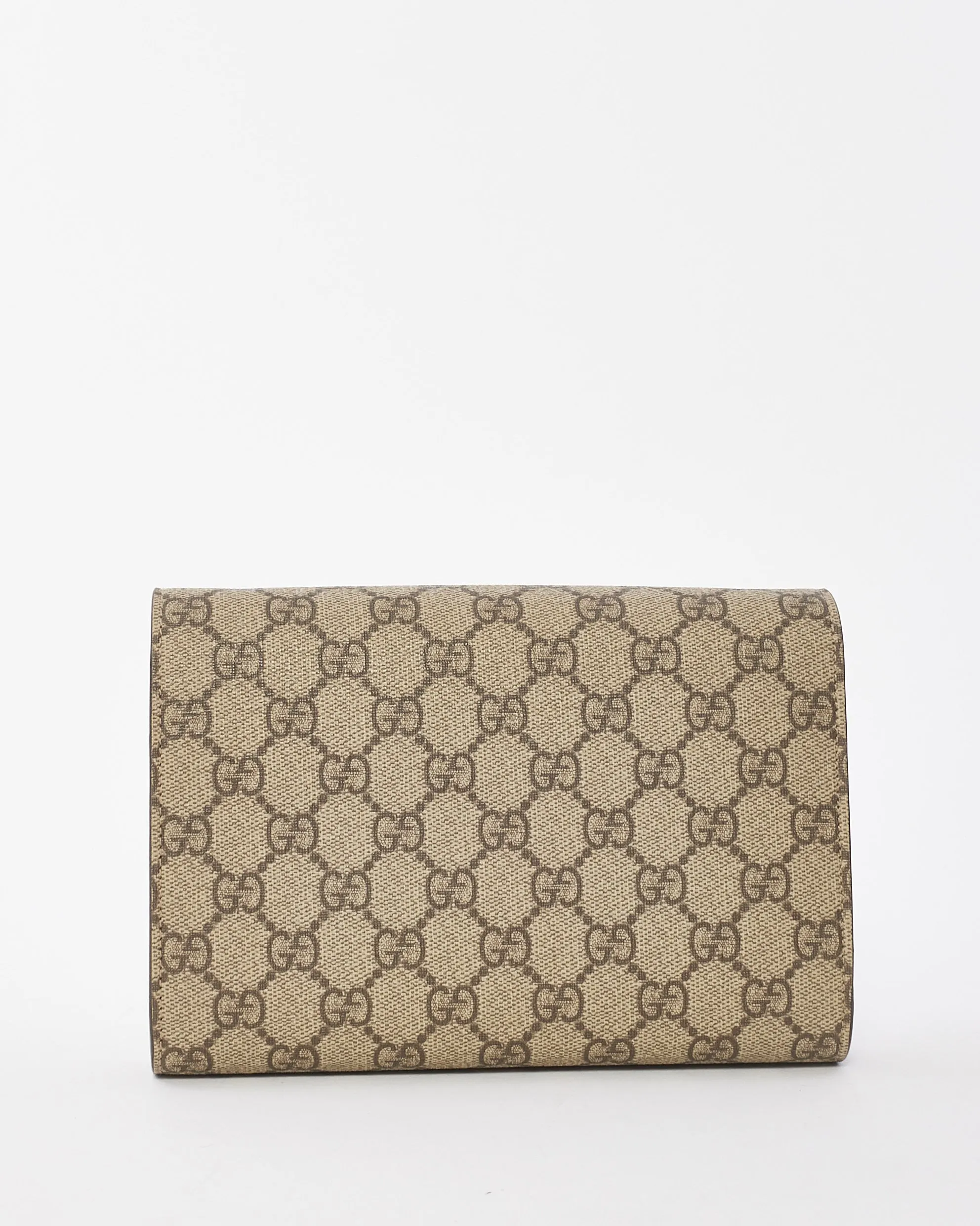 Gucci Beige GG Supreme Coated Canvas Dionysus Wallet On Chain
