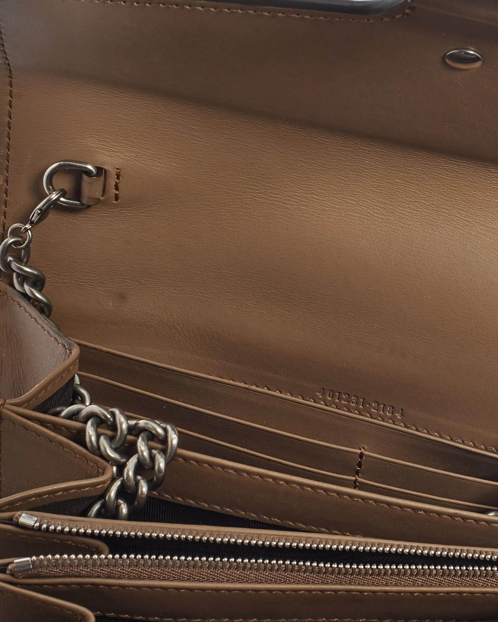 Gucci Beige GG Supreme Coated Canvas Dionysus Wallet On Chain