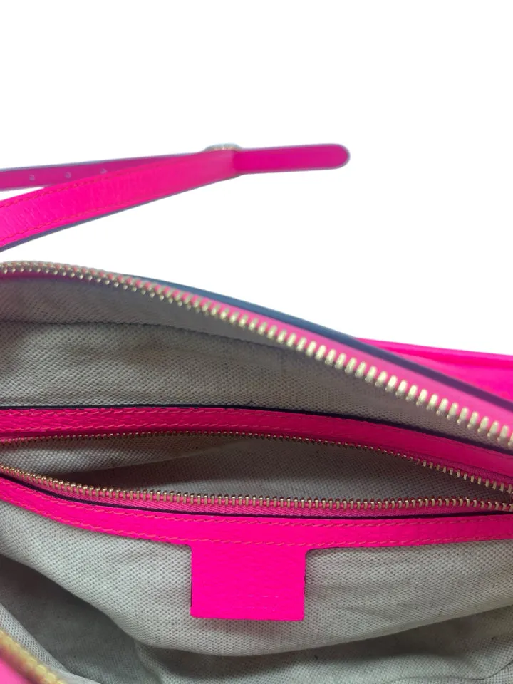 Gucci Floral White Fuschsia "Flora" Shoulder Bag