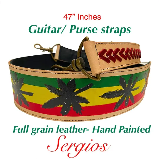 Hand-Painted Leather Straps for Purses, Guitars & more!