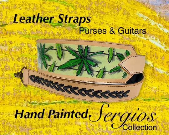 Hand-Painted Leather Straps for Purses, Guitars & more!