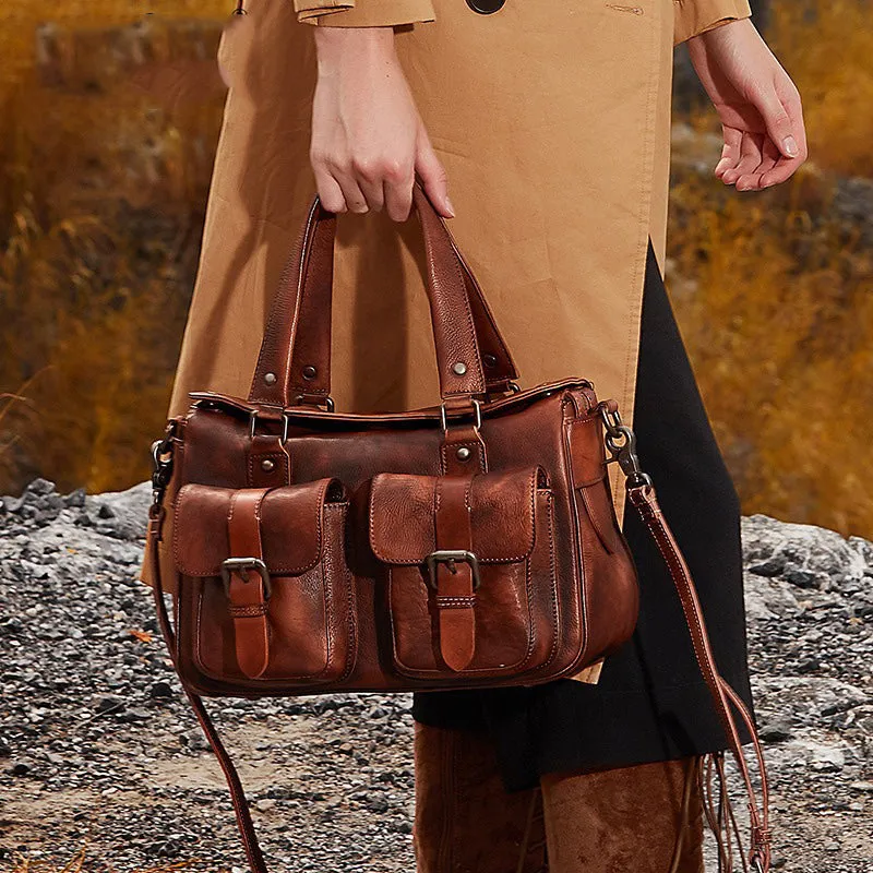 Handmade Green Leather Womens Satchel Shoulder Bag Best Handbag Vintage Crossbody Purses for Ladies