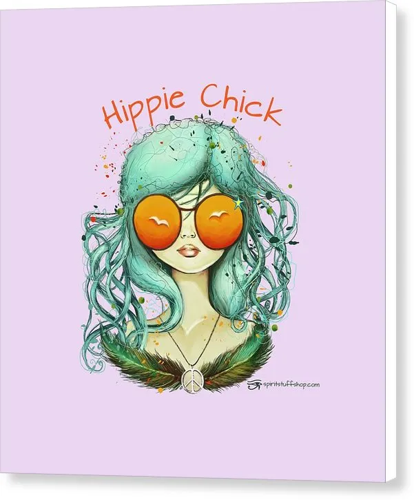 Hippie Chick - Canvas Print