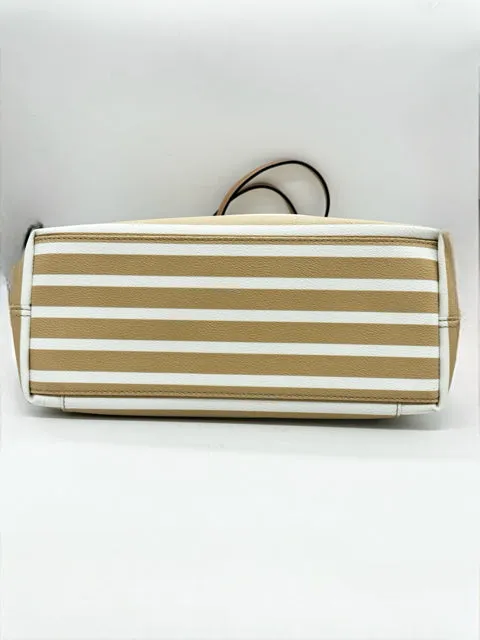 KATE SPADE tan and white handbags