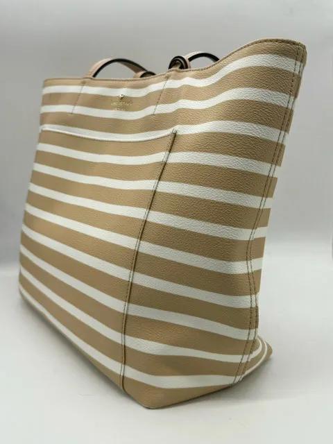 KATE SPADE tan and white handbags