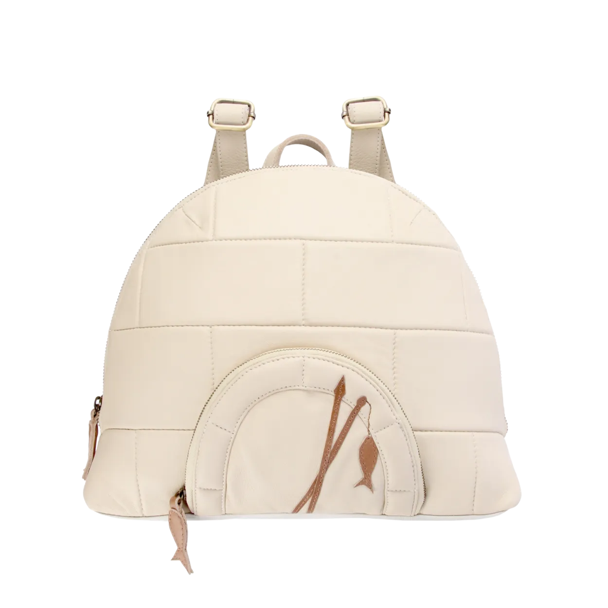Kimo Schoolbag | Iglo | Cream Leather