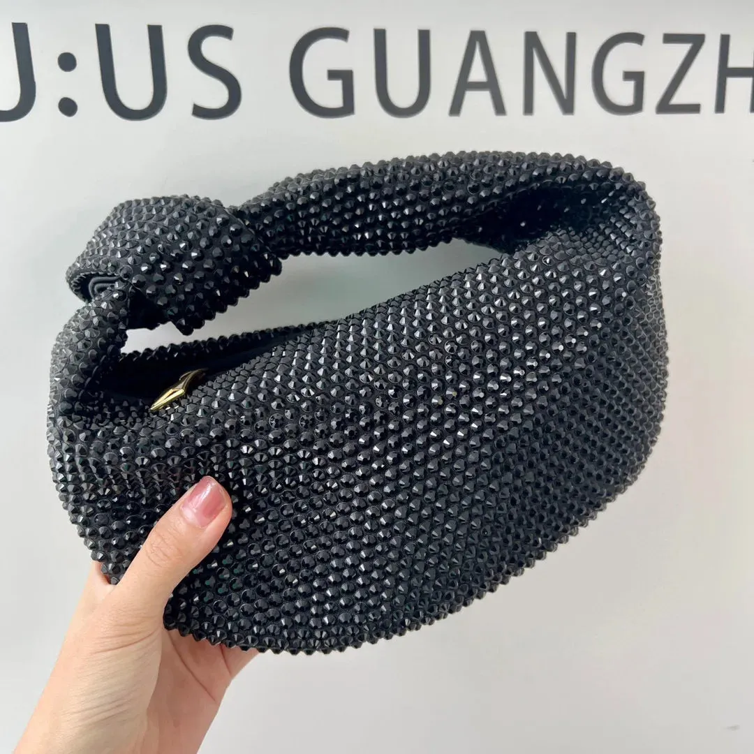 Knotted Crsytal Cloud Bag