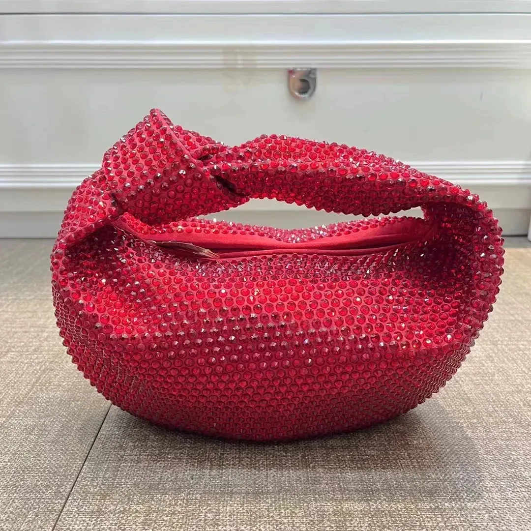 Knotted Crsytal Cloud Bag