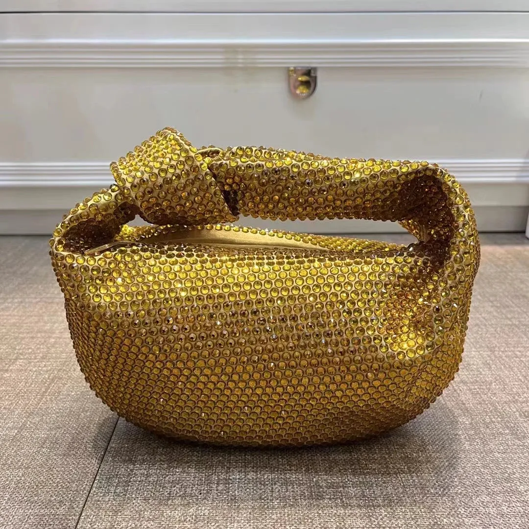 Knotted Crsytal Cloud Bag
