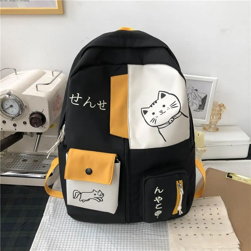 Korean High Mori Style Primary Simple Backpacks