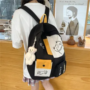 Korean High Mori Style Primary Simple Backpacks
