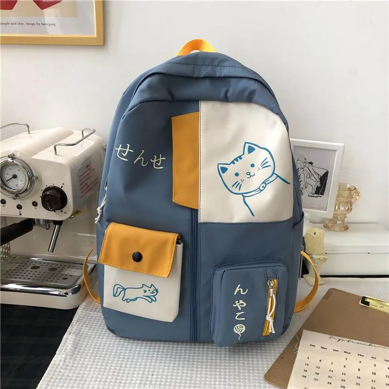 Korean High Mori Style Primary Simple Backpacks