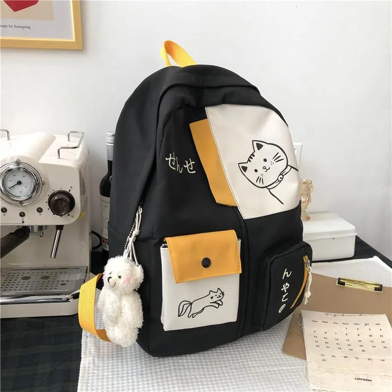 Korean High Mori Style Primary Simple Backpacks