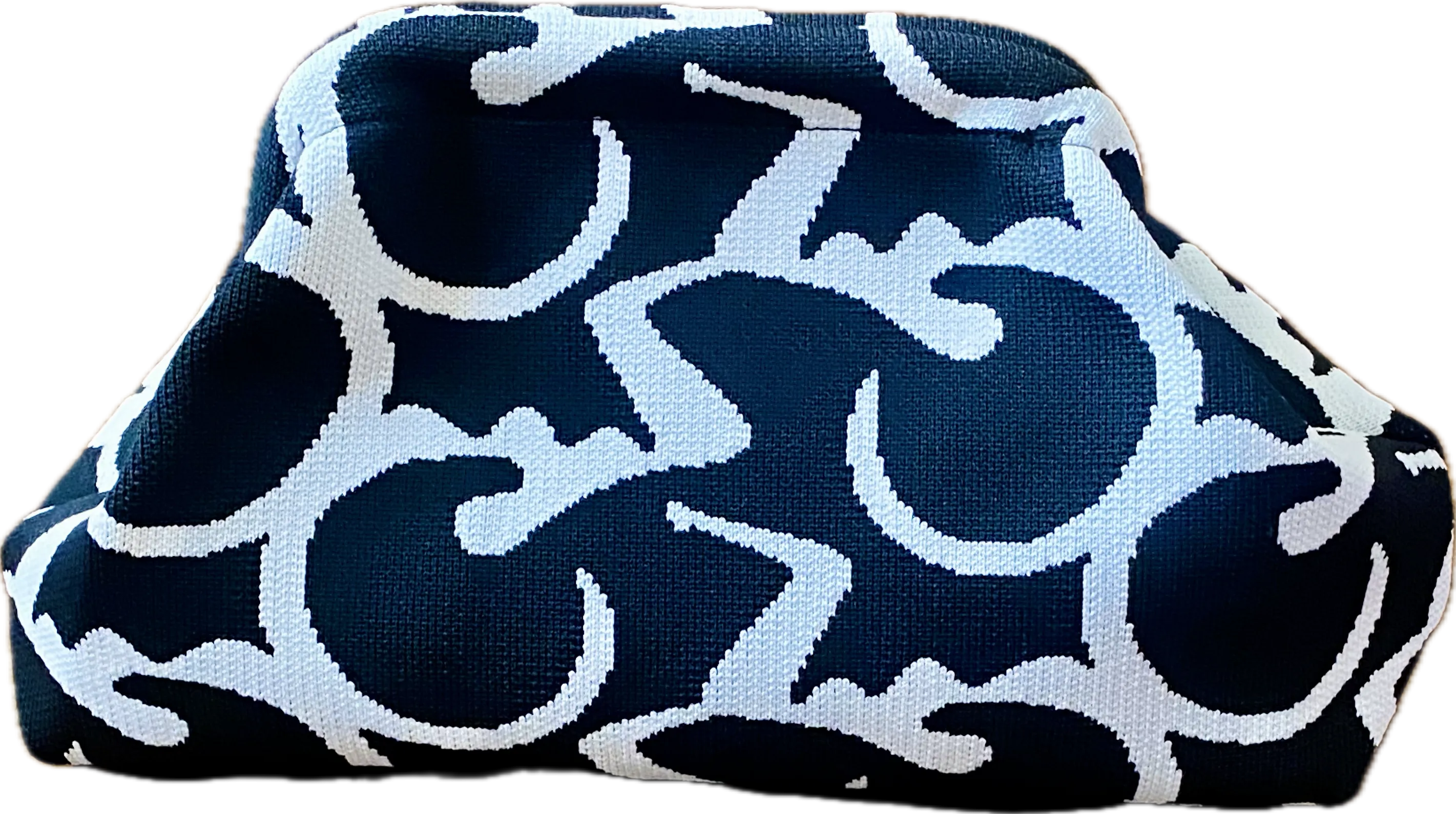 Ladies Vine Print Knit Clutch Bag