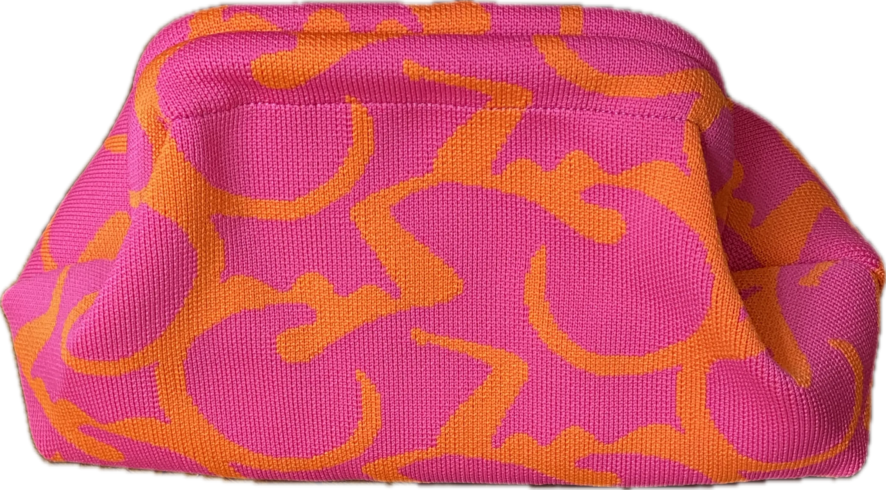 Ladies Vine Print Knit Clutch Bag