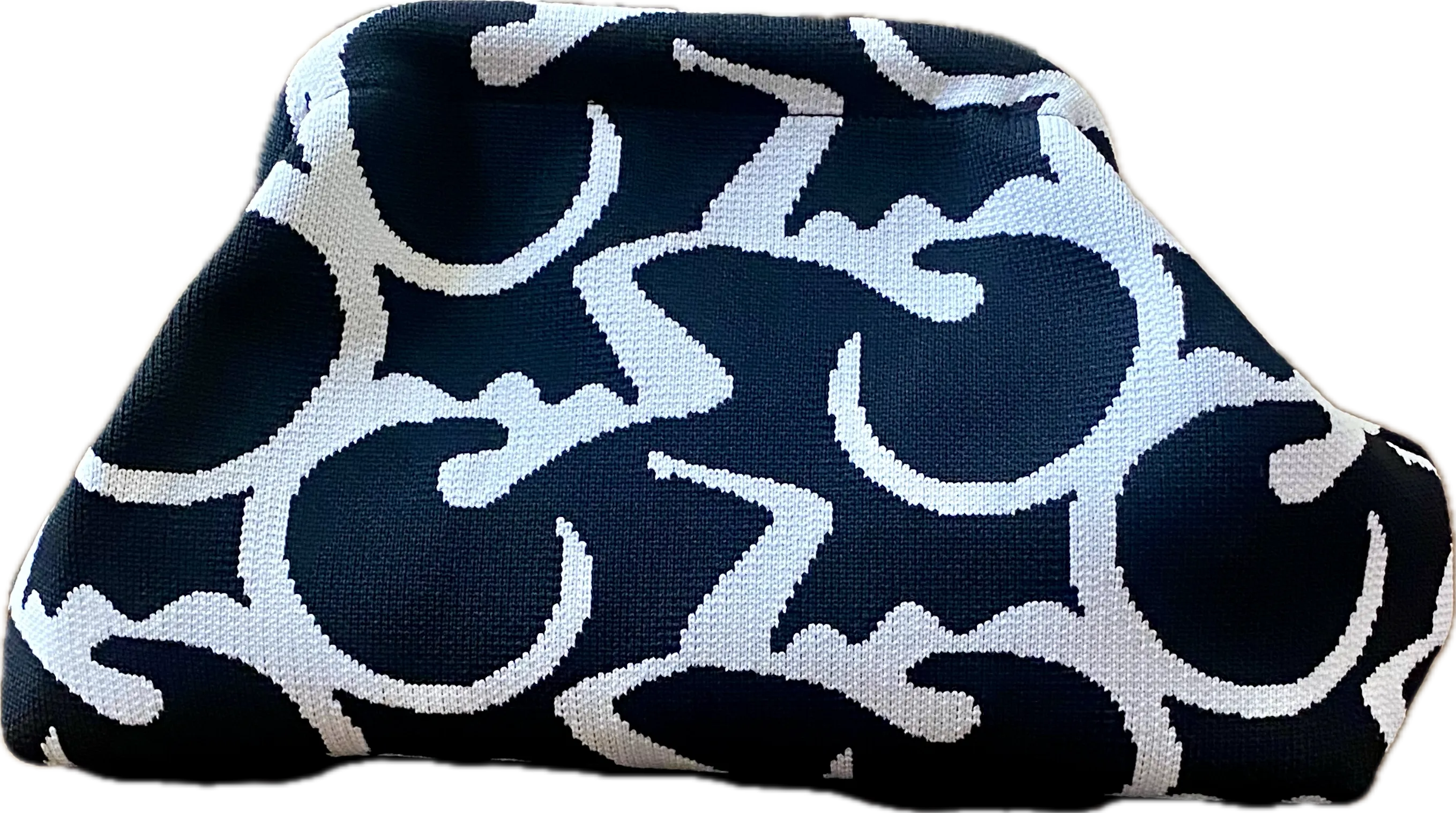 Ladies Vine Print Knit Clutch Bag