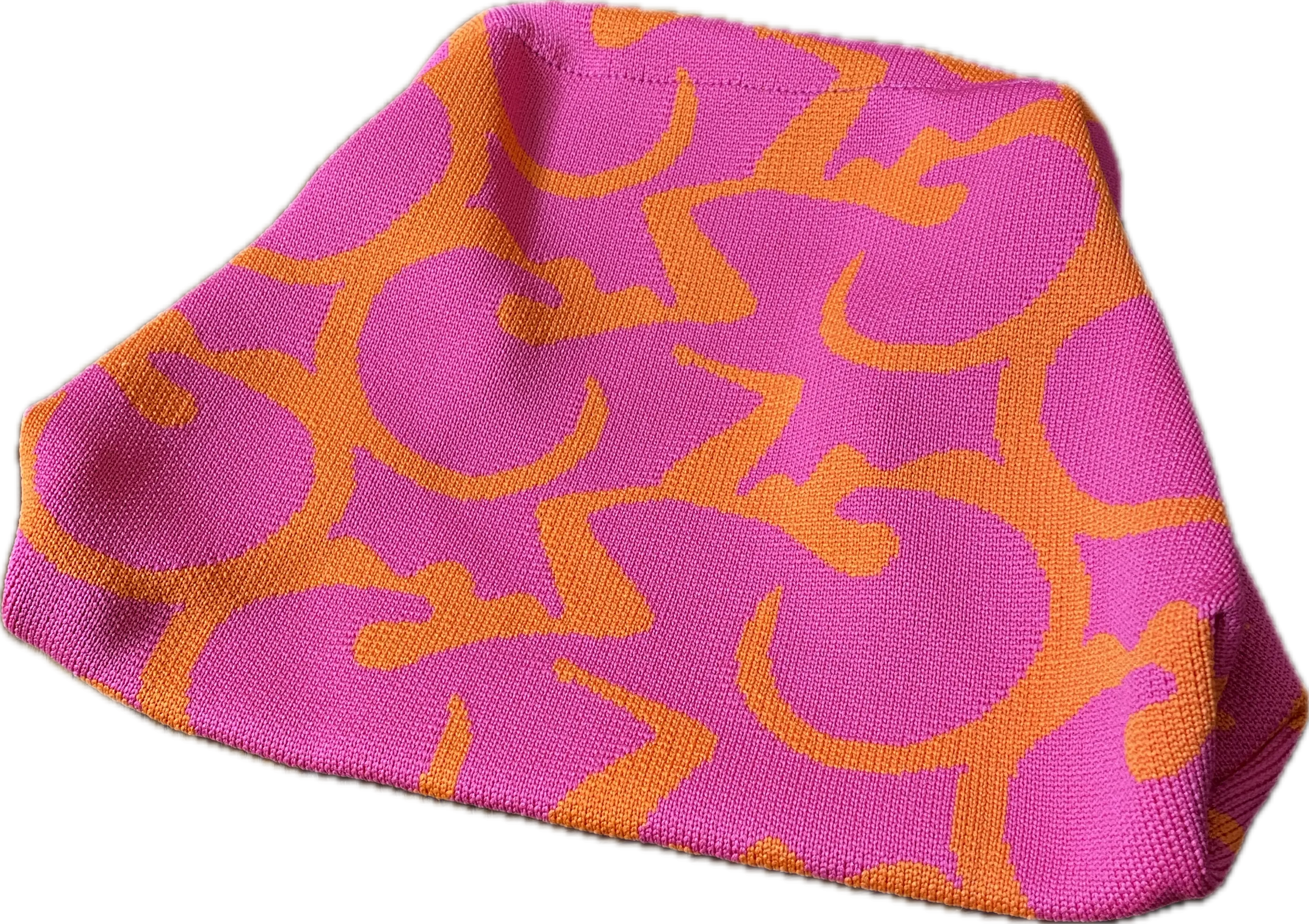 Ladies Vine Print Knit Clutch Bag