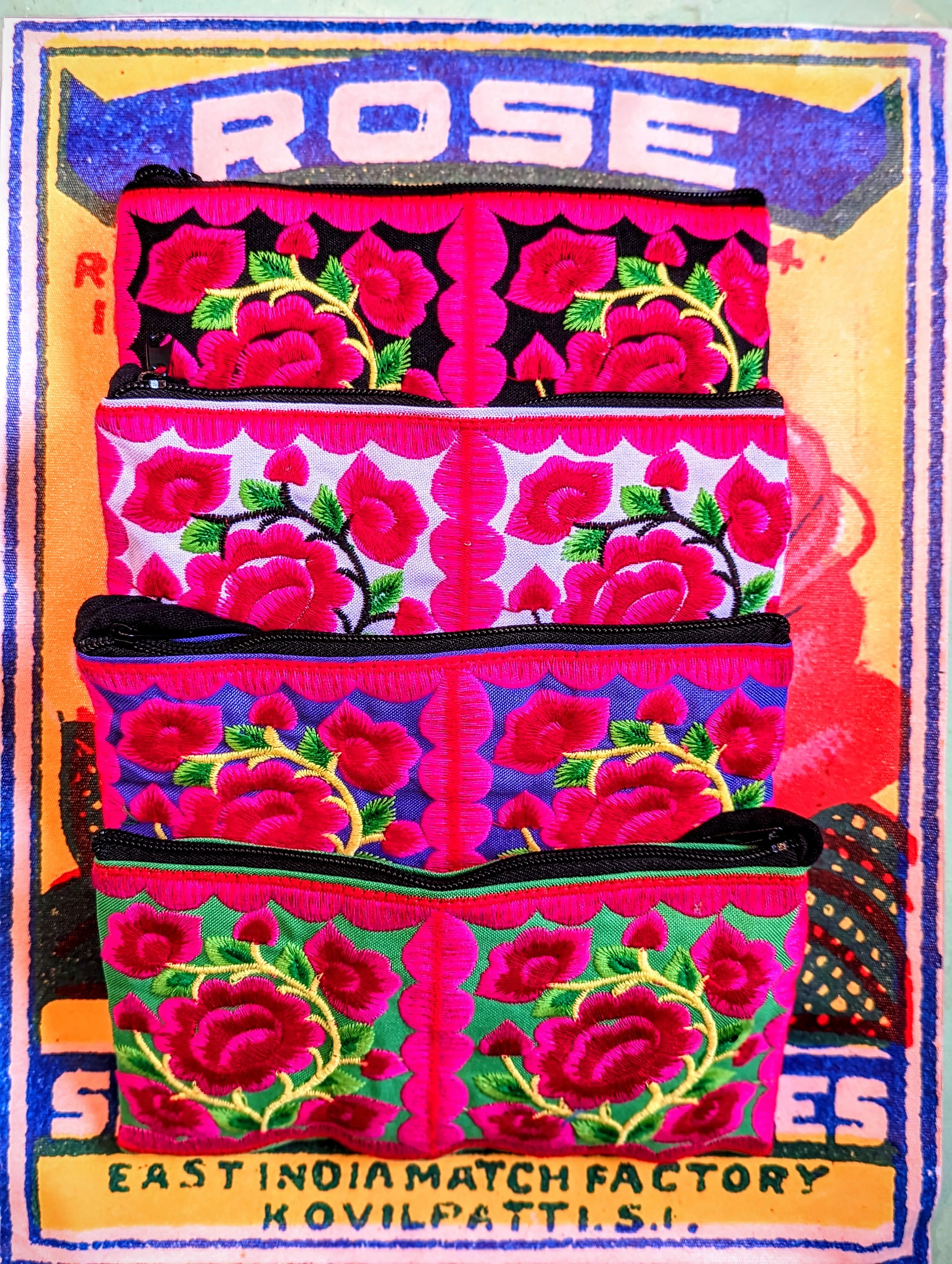 Large Peony tribal purses