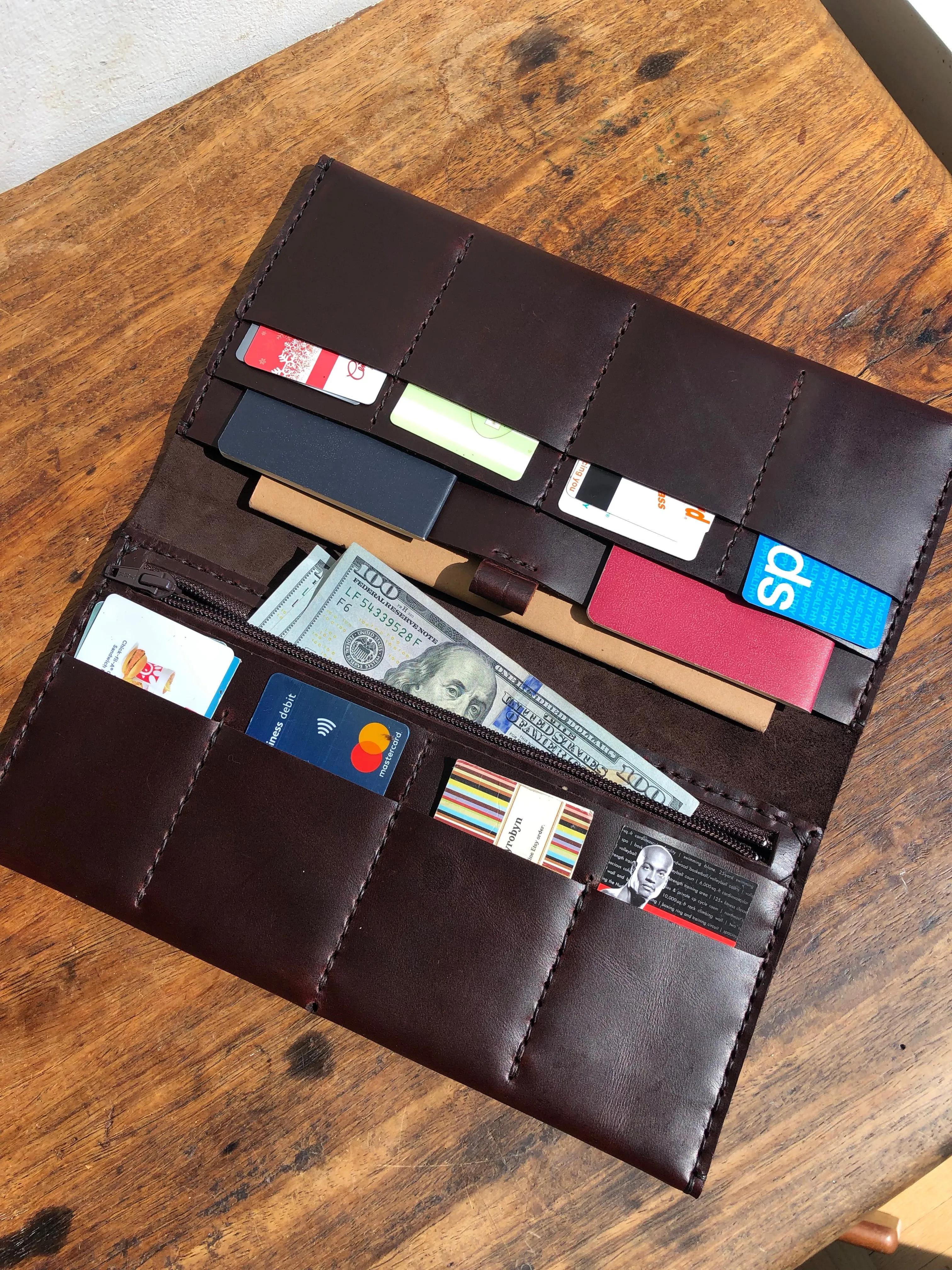 Large Travel Wallet / Family Passport Holder / Boarding Pass Organizer