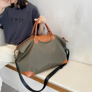 Laura Nylon Leather Weekender Bags - 3 Colors