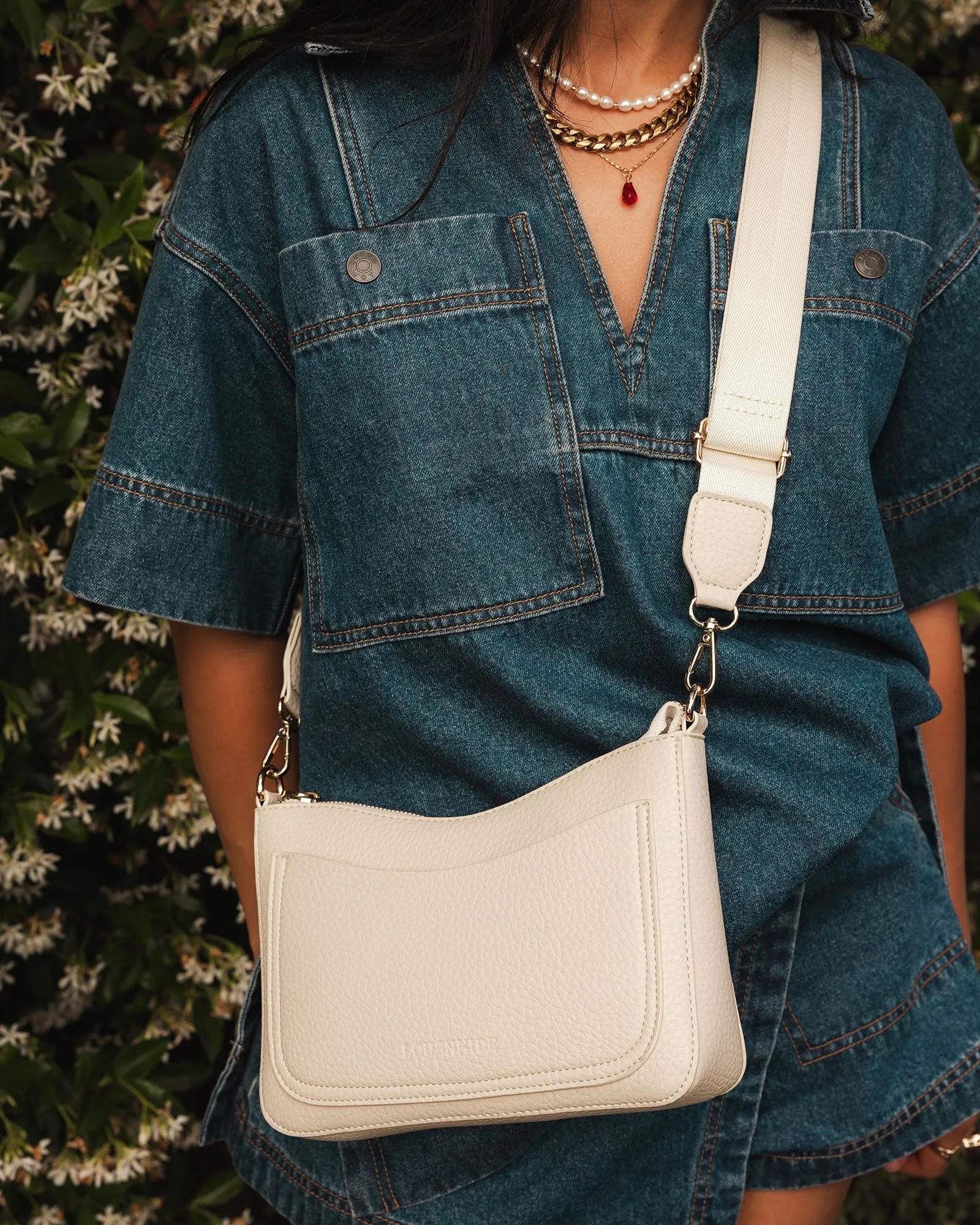 Linda Crossbody Almond Bag