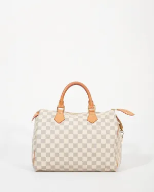 Louis Vuitton Damier Azur Canvas Speedy 30 Bag