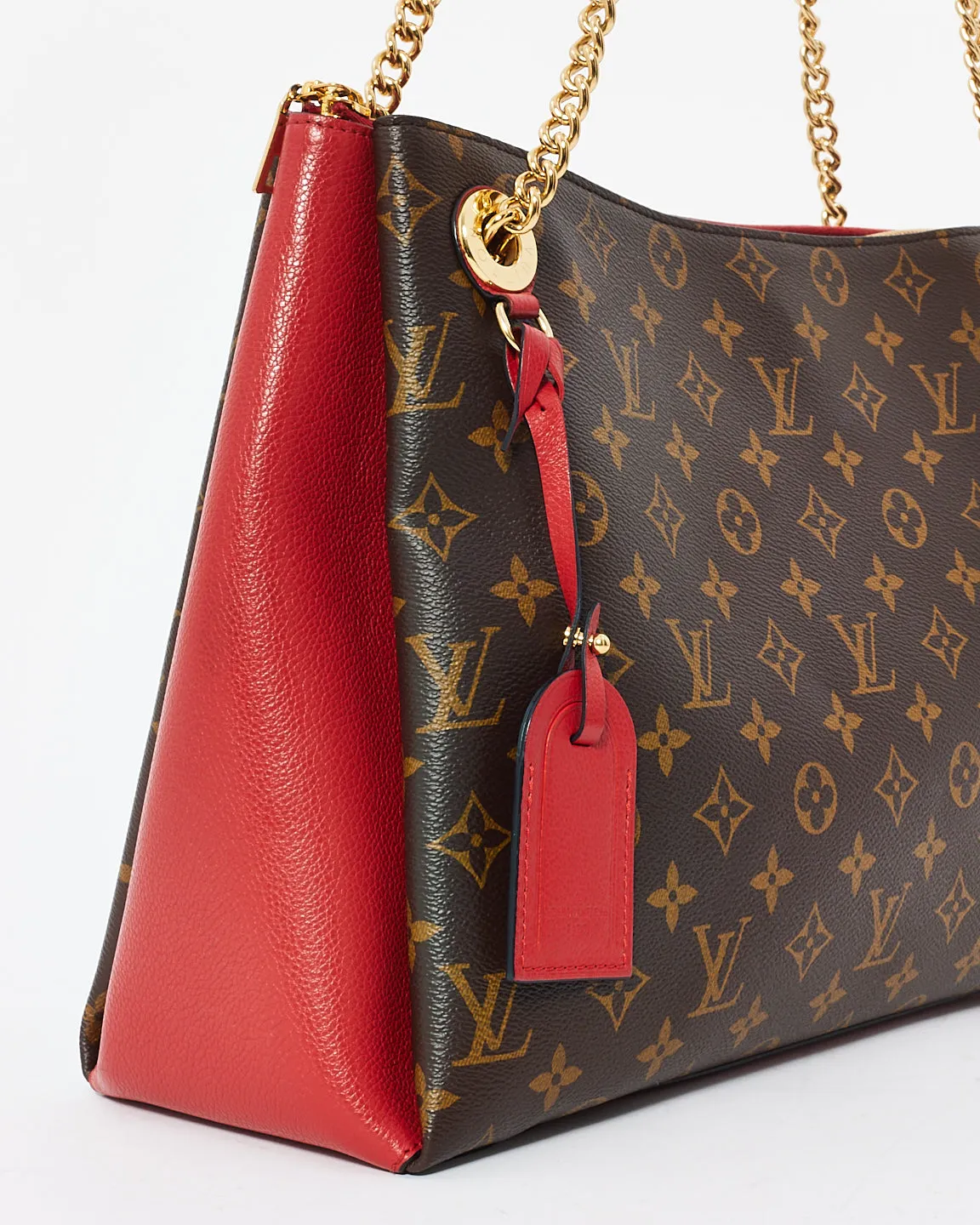 Louis Vuitton Monogram Canvas & Red Leather Suréne MM Bag