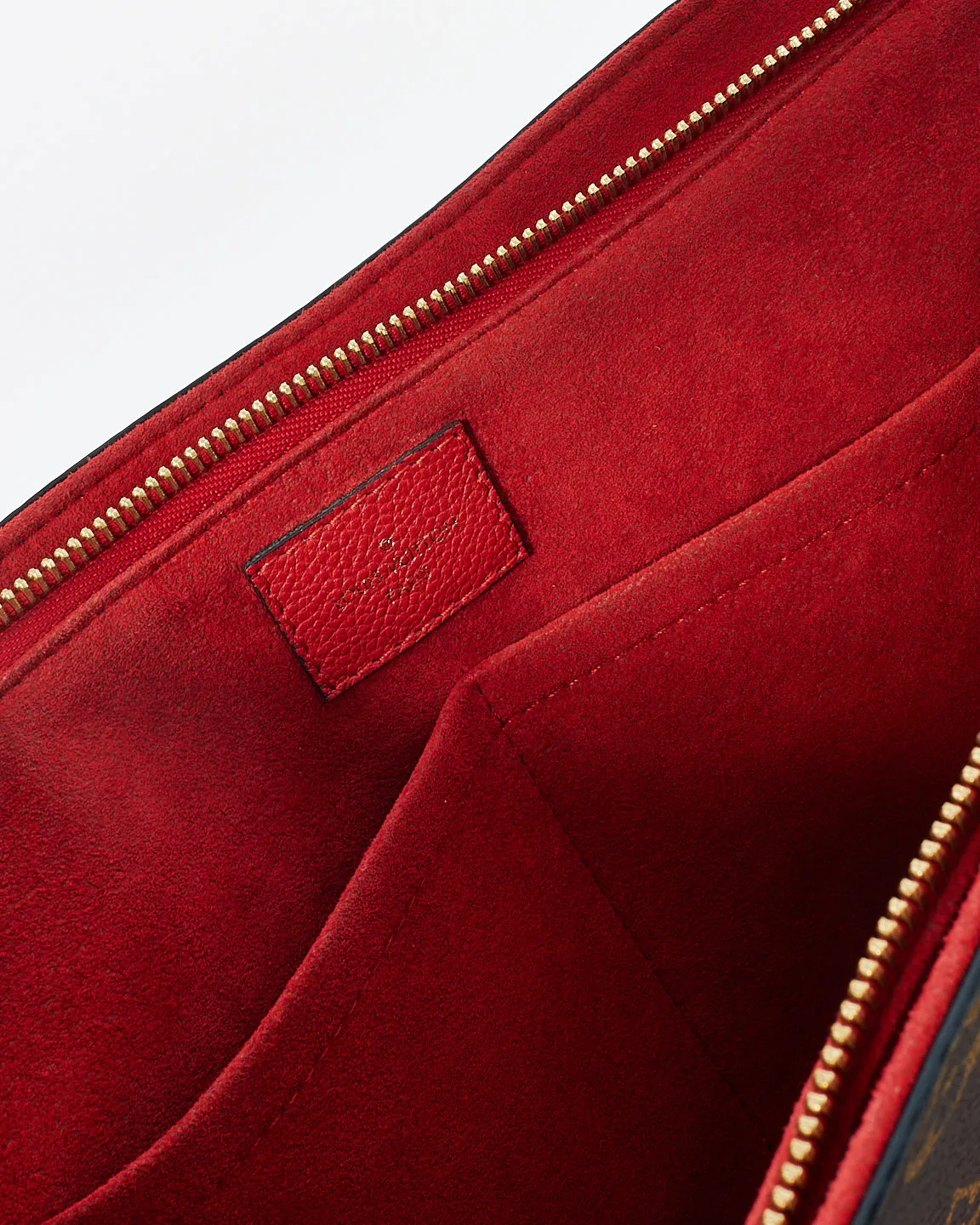 Louis Vuitton Monogram Canvas & Red Leather Suréne MM Bag