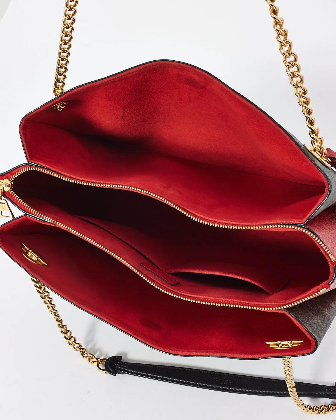 Louis Vuitton Monogram Canvas & Red Leather Suréne MM Bag