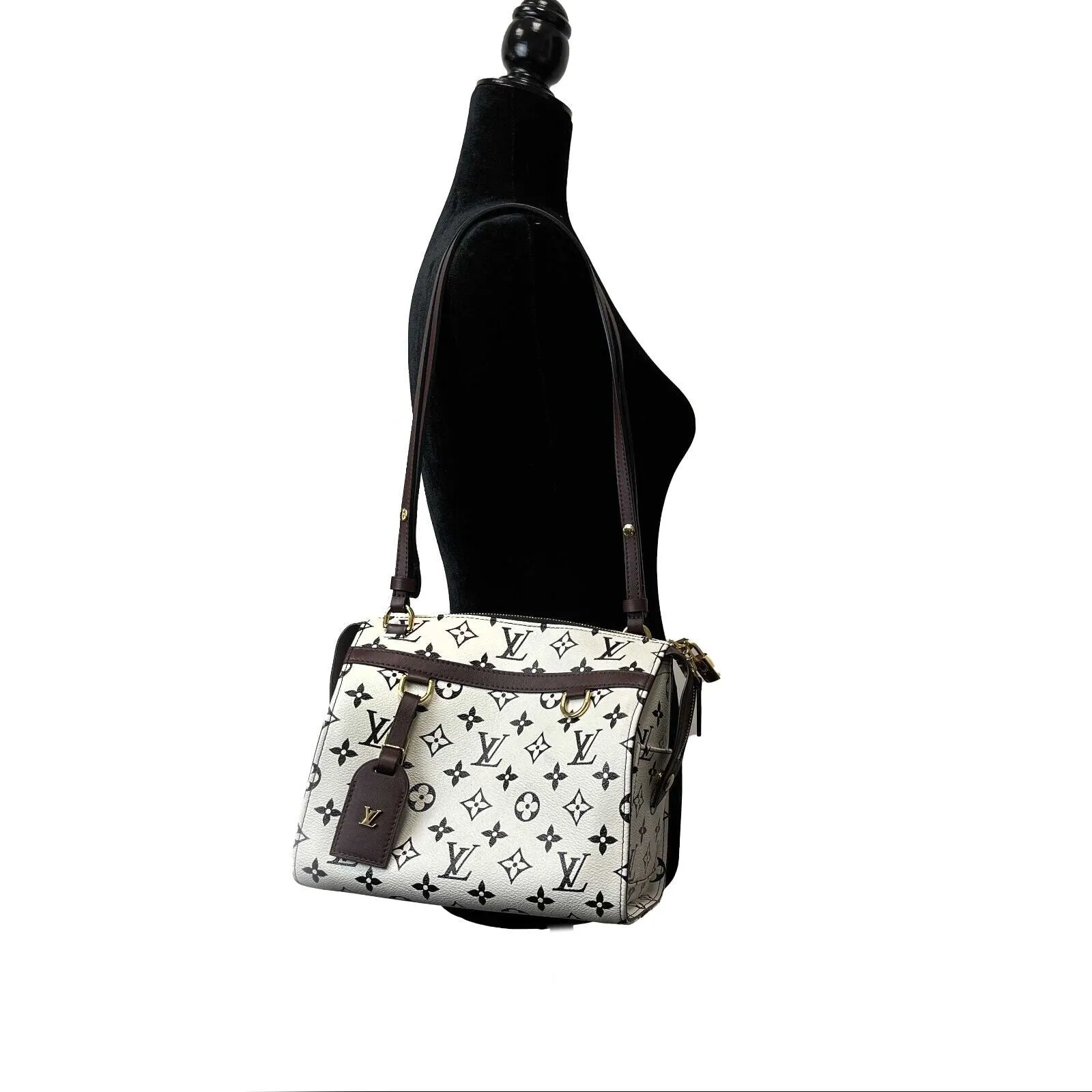 Louis Vuitton - Speedy Amazon Bag Monogram Canvas PM White / Brown Crossbody
