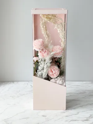 Luxury Acrylic Flower Box with Rectangle Base