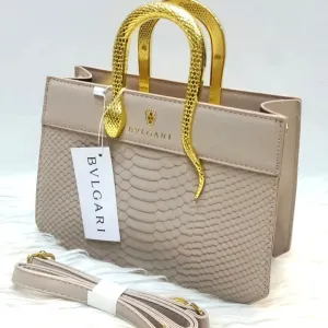Luxury Croc Pattern Gold Snake Handle Leather Purse #22