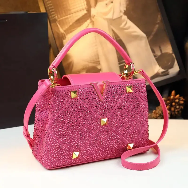Luxury Diamond Leather Bag