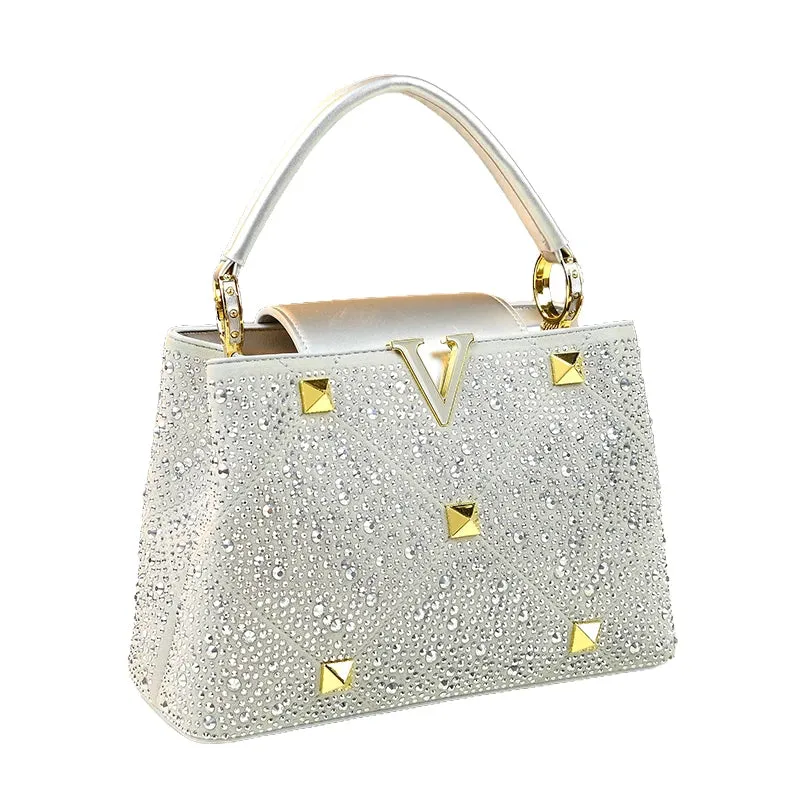 Luxury Diamond Leather Bag