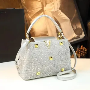 Luxury Diamond Leather Bag
