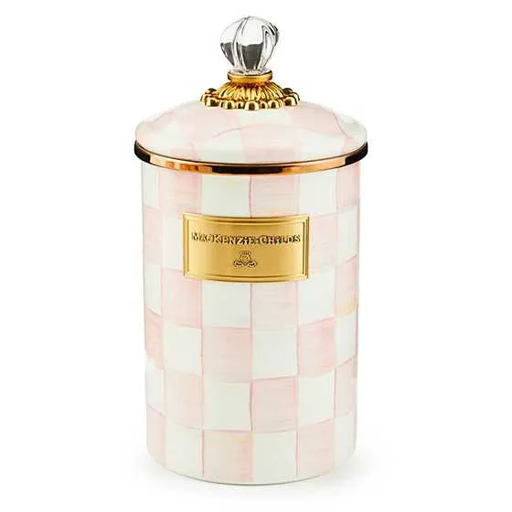 Mackenzie-Childs Rosy Check Large Canister