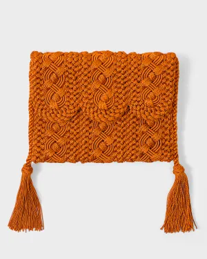 Majorelle Sabra Silk Braided Purse Orange
