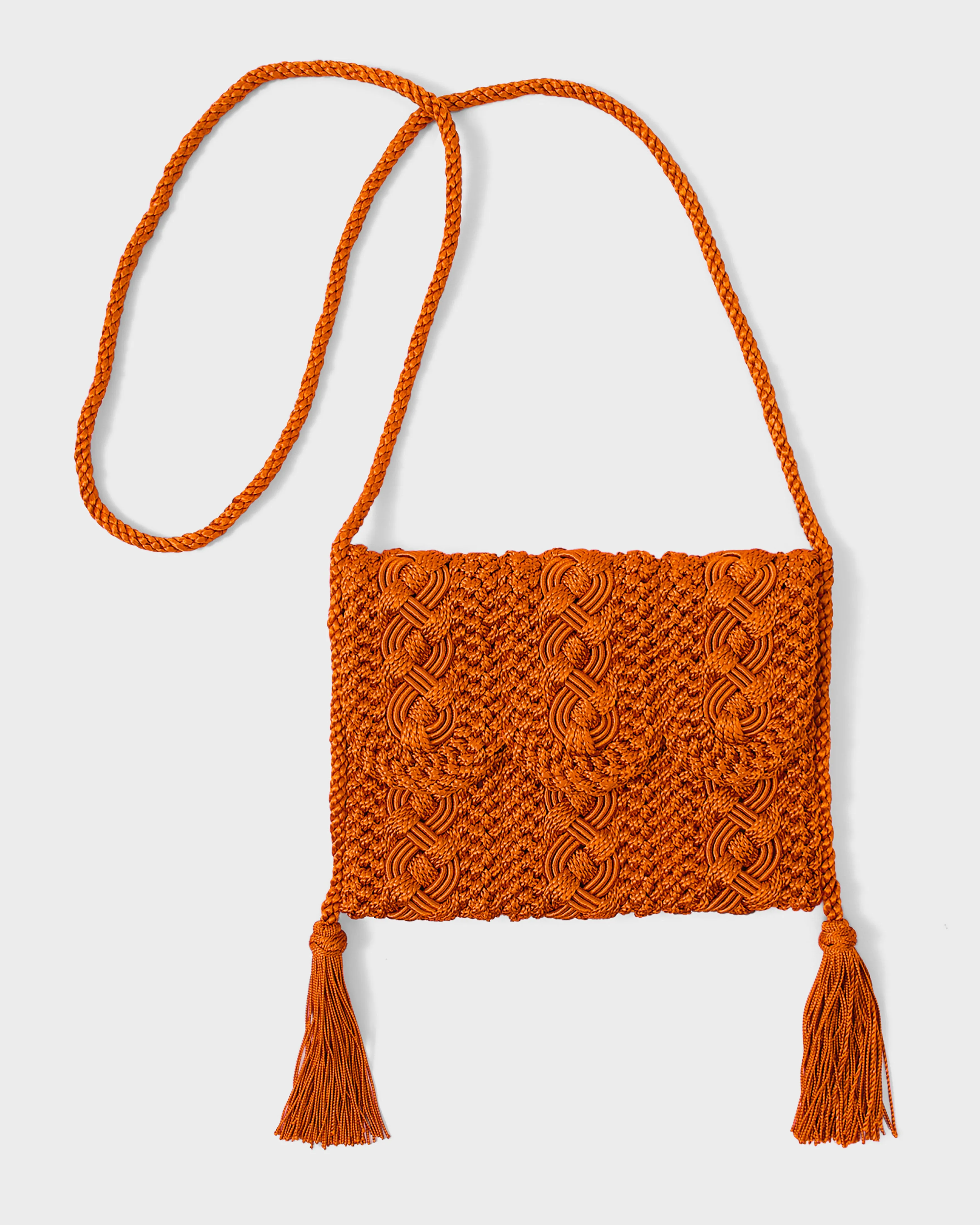 Majorelle Sabra Silk Braided Purse Orange
