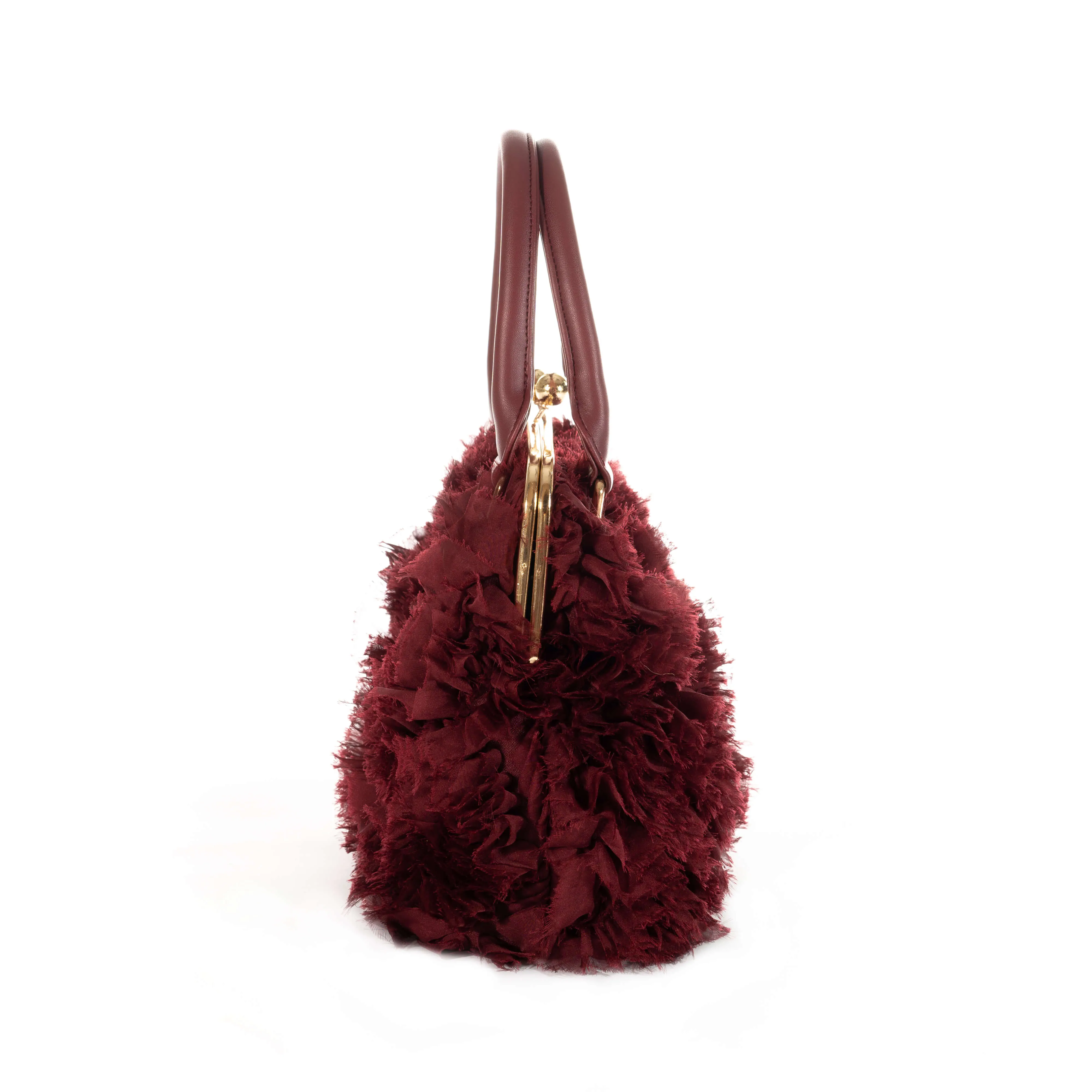 Maroon Ruffle | Party Purses