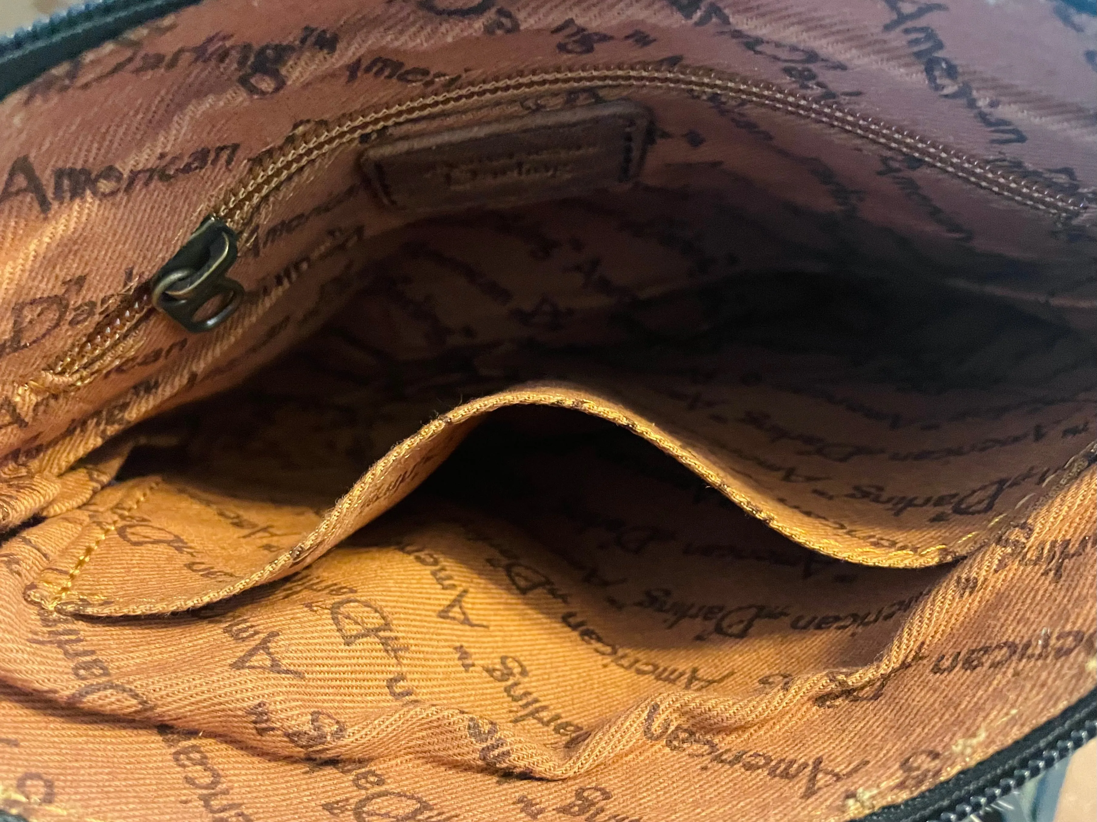Mohave Medium Tan and Grey Leather Tooled Fringe Bag