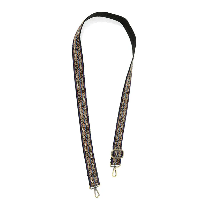 Multi Huichol Embroidered Guitar Strap