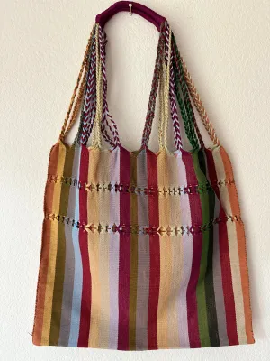 Multicolor Loom Tote Bag