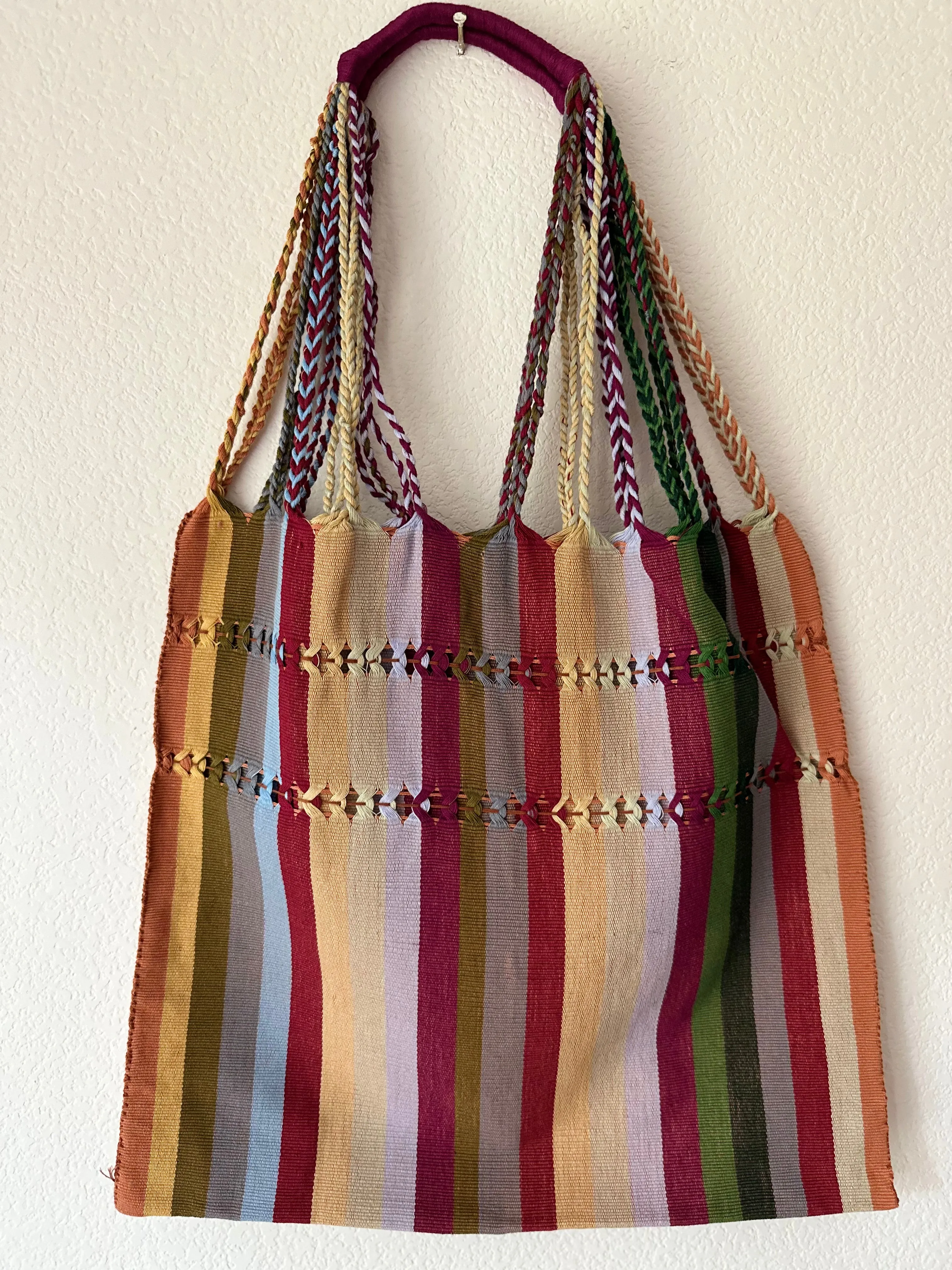 Multicolor Loom Tote Bag