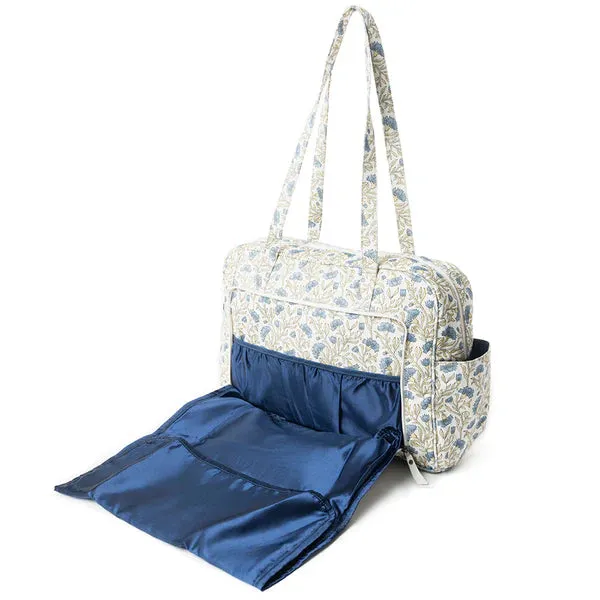 Myra Bags Royal Damask Diaper Bag Off White