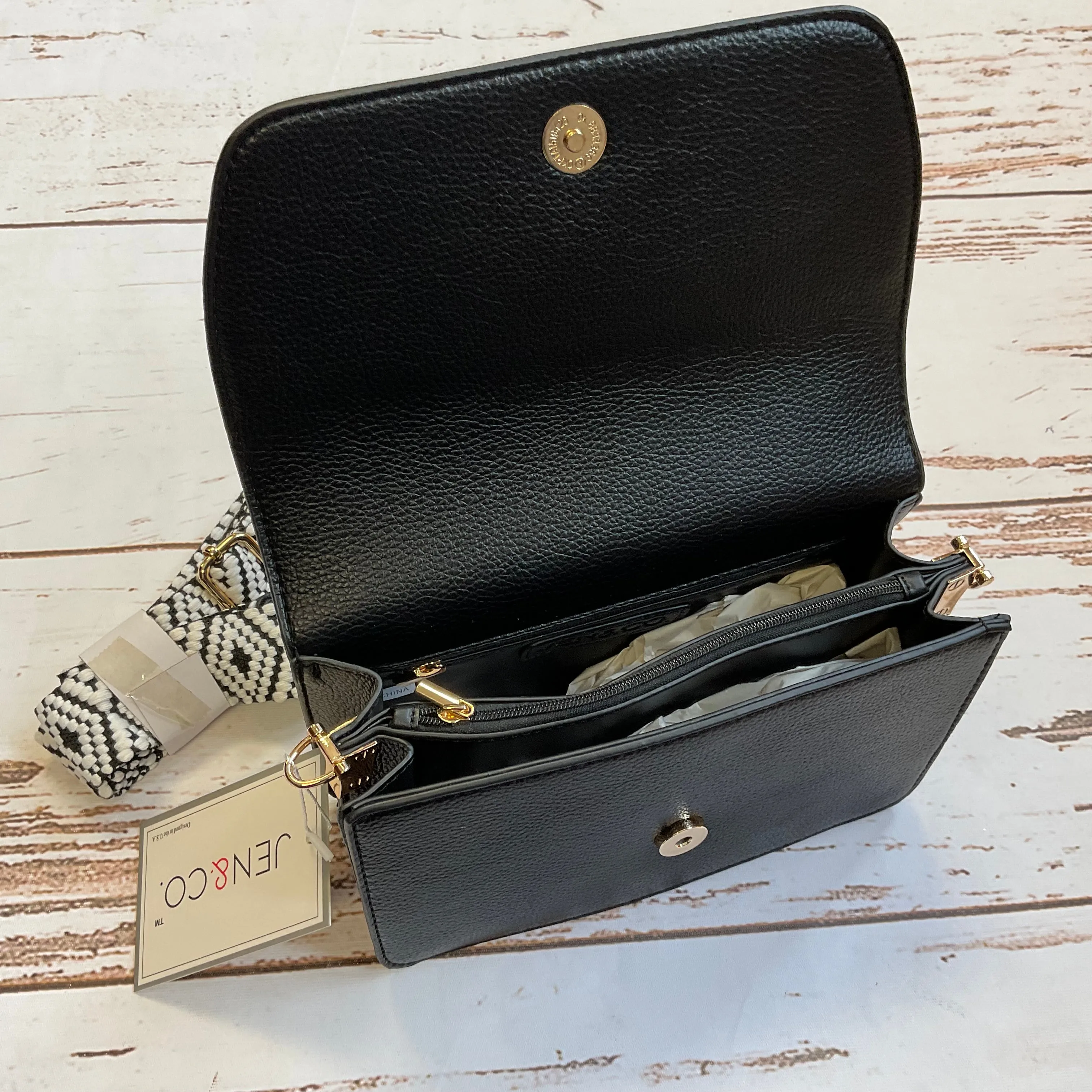 Noah Flapover Crossbody Purse With Guitar Strap