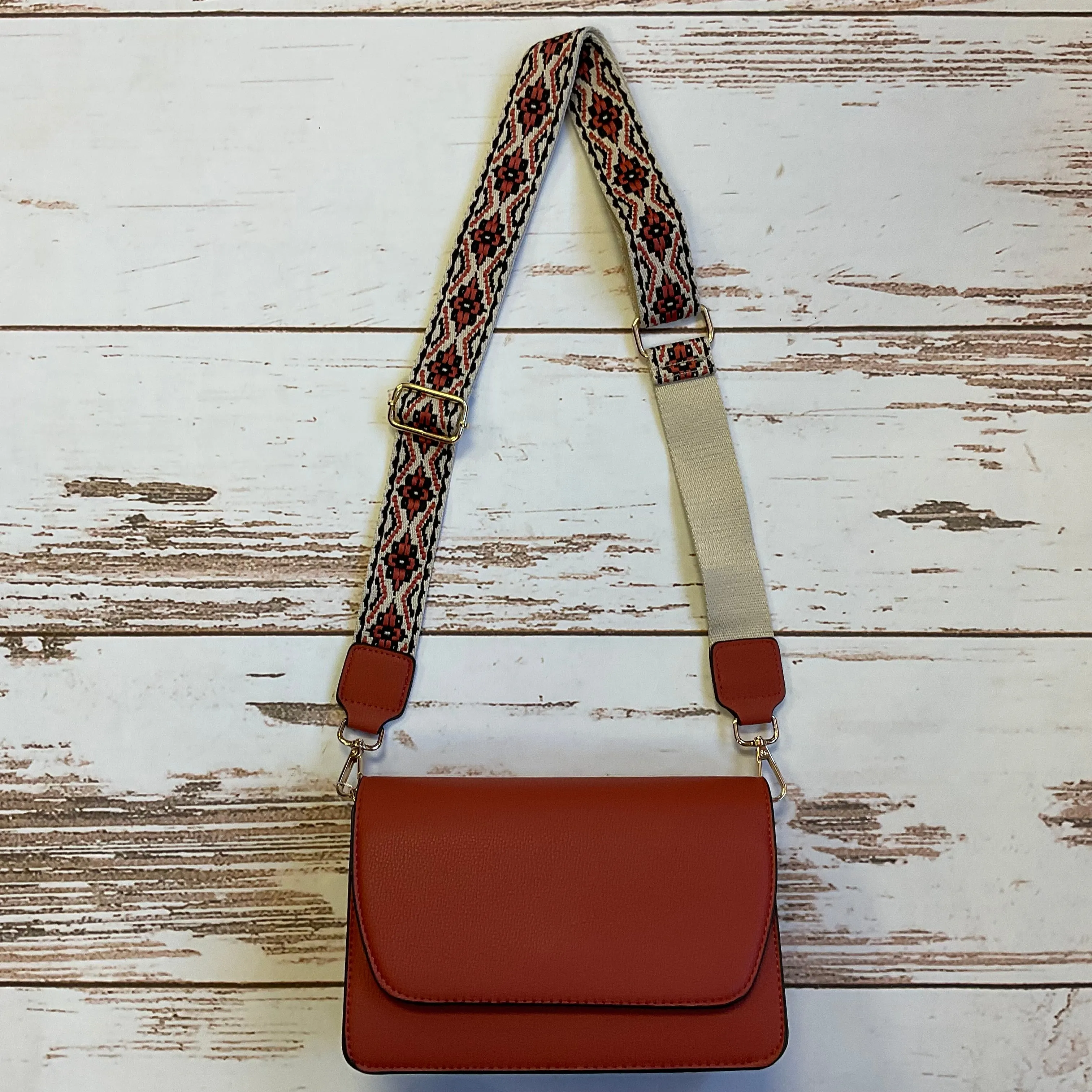 Noah Flapover Crossbody Purse With Guitar Strap