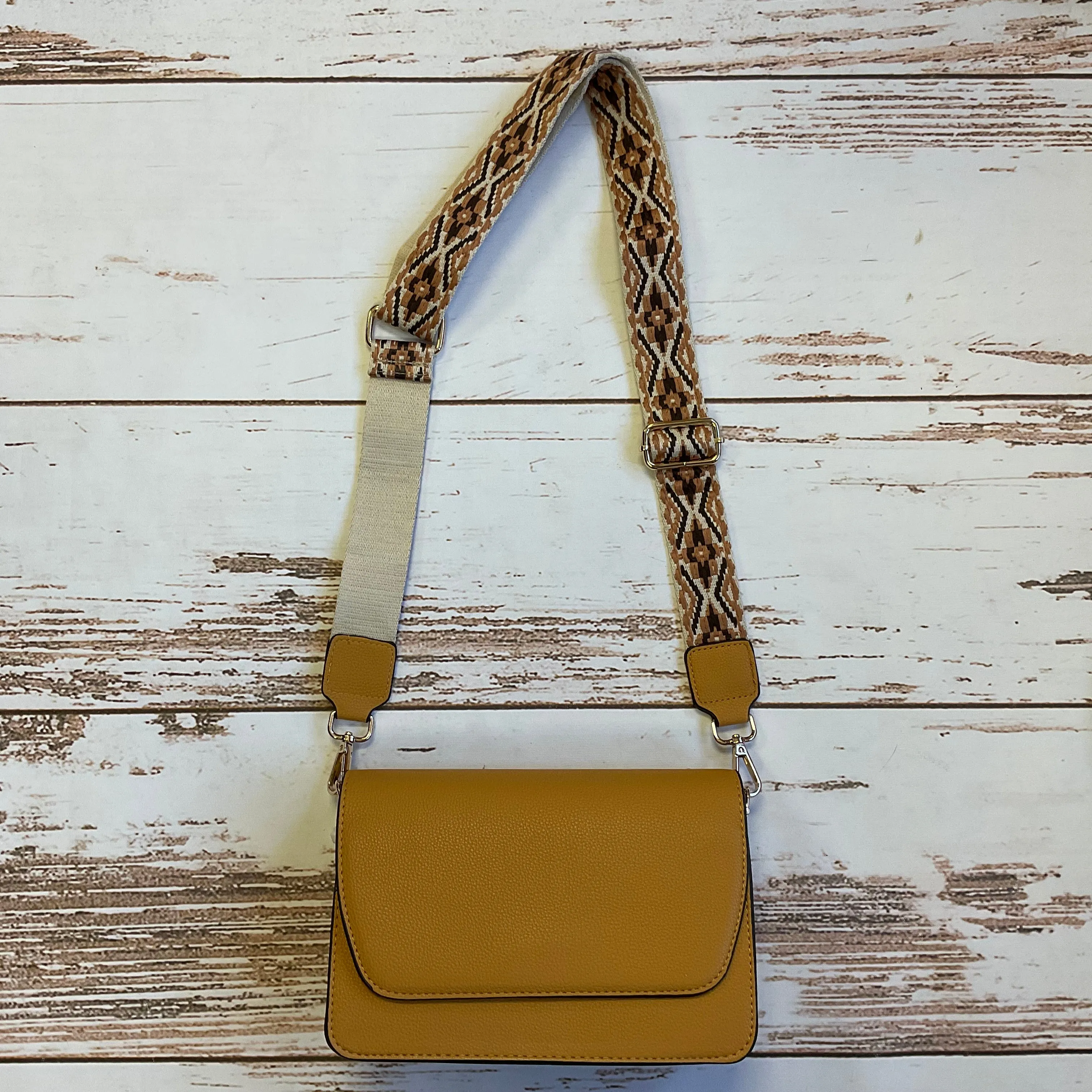 Noah Flapover Crossbody Purse With Guitar Strap