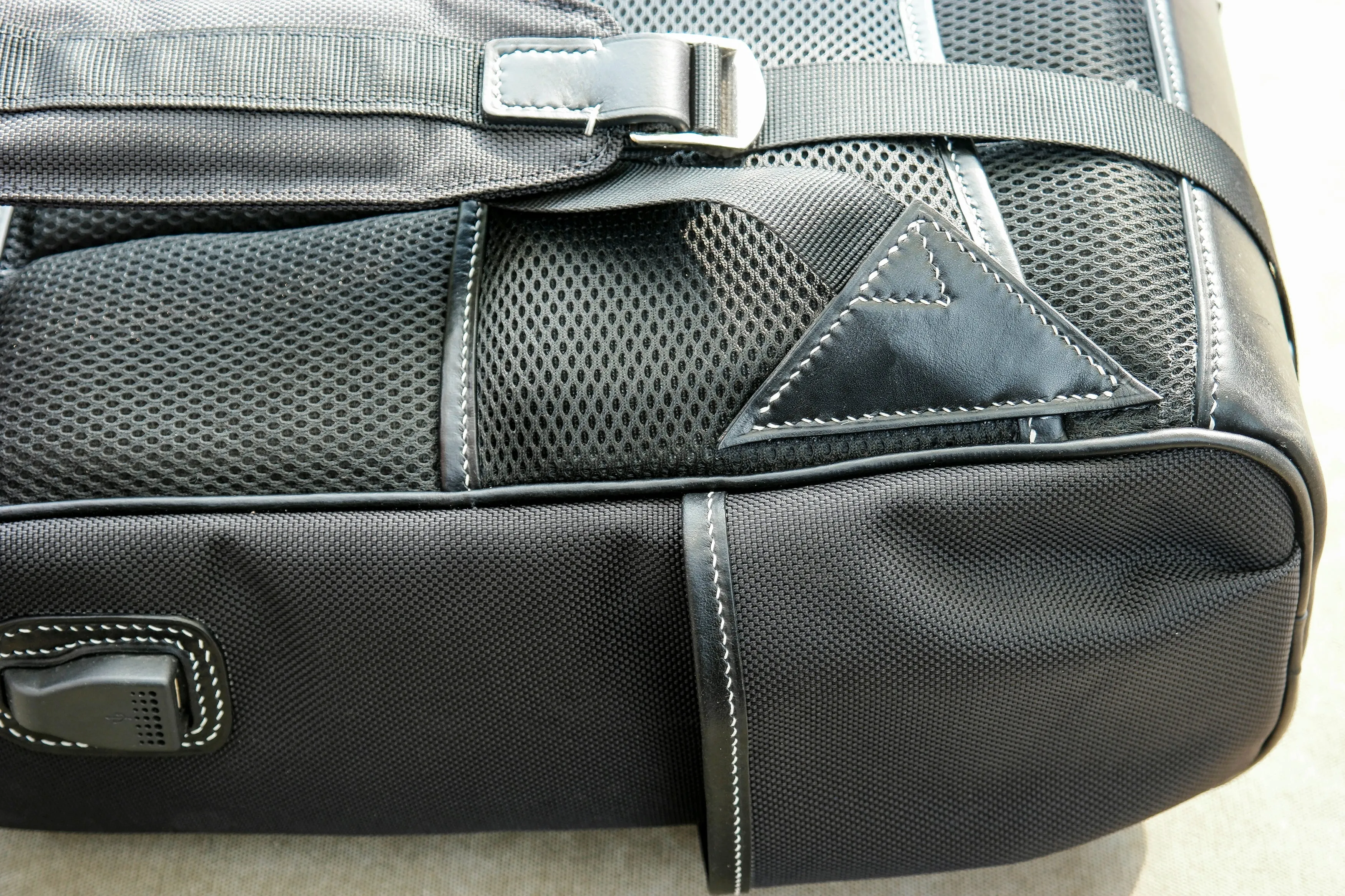 Nylon leather backpack, Women's Nylon Backpacks, Nylon and Vegan Leather Rucksack,leather backpack, Best Leather Bags for Work